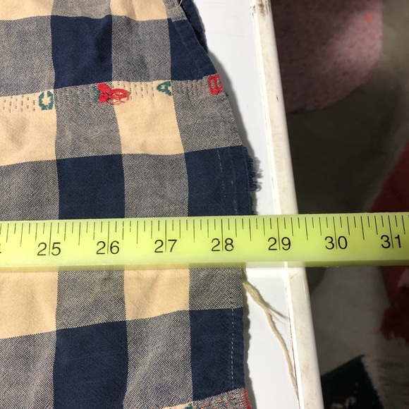 CST Blues Womens Shirt Plus Size 3x Blue Plaid apples Roll Tab Sleeve Button Up - Picture 5 of 5